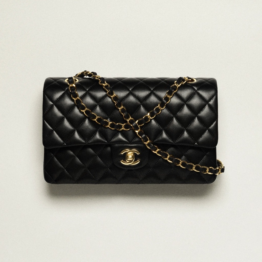 Chanel Jumbo Black Lambskin Classic Flap Bag
